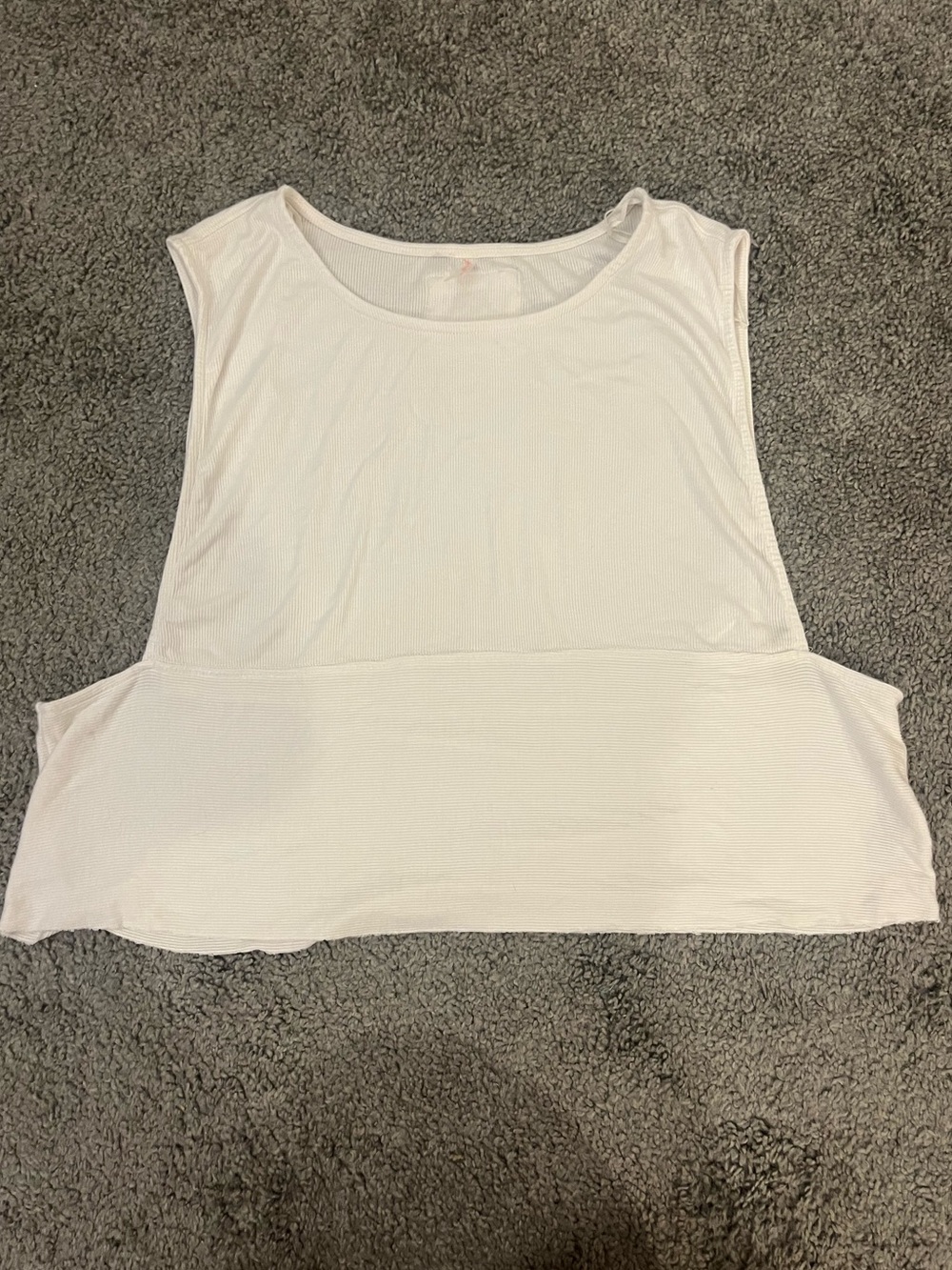 FP Movement White Sleeveless Crop Tank Top